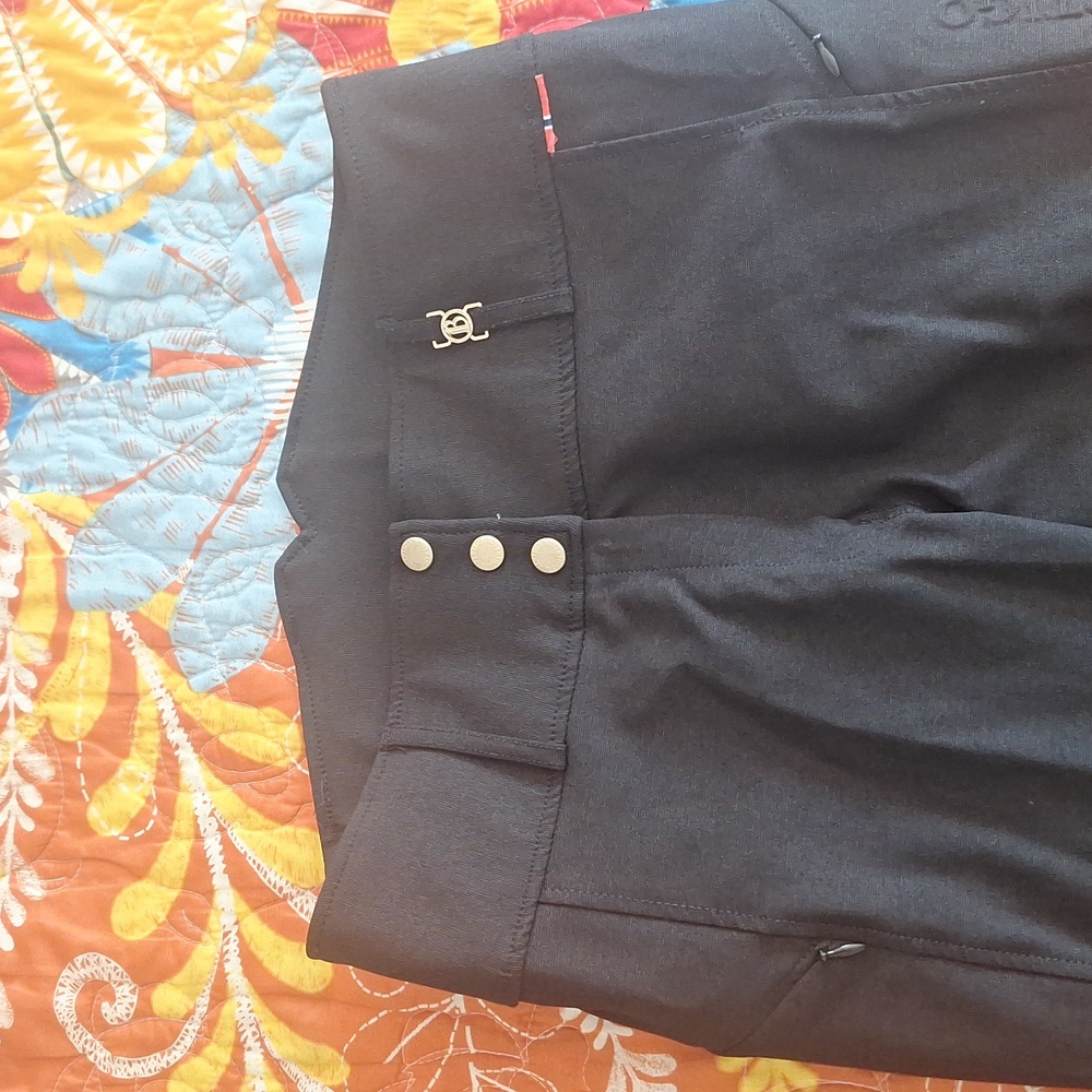 Elegant Black B VERTIGO Full Seat High Waisted Equestrian Riding  Breeches 30